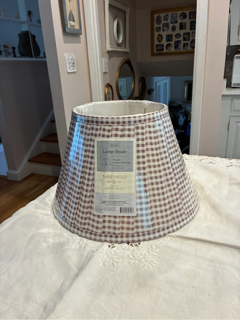 Gingham Pleated Lamp Shade - Threshold™ designed by Studio McGee